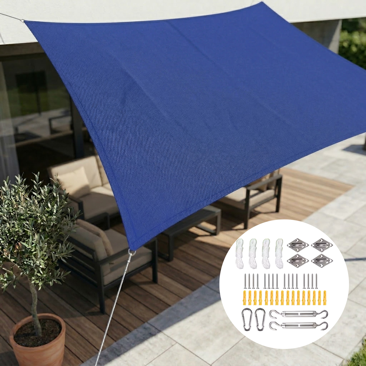 Rectangular Sun Shade Sail Waterproof - Image 16