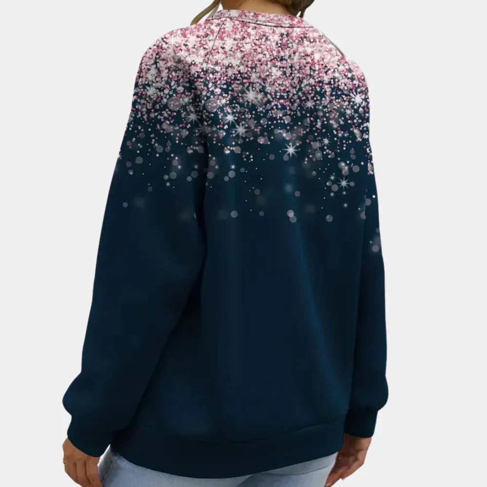 Women's Elegant Long Pleasant Snowflake Sweater for Cold Weather