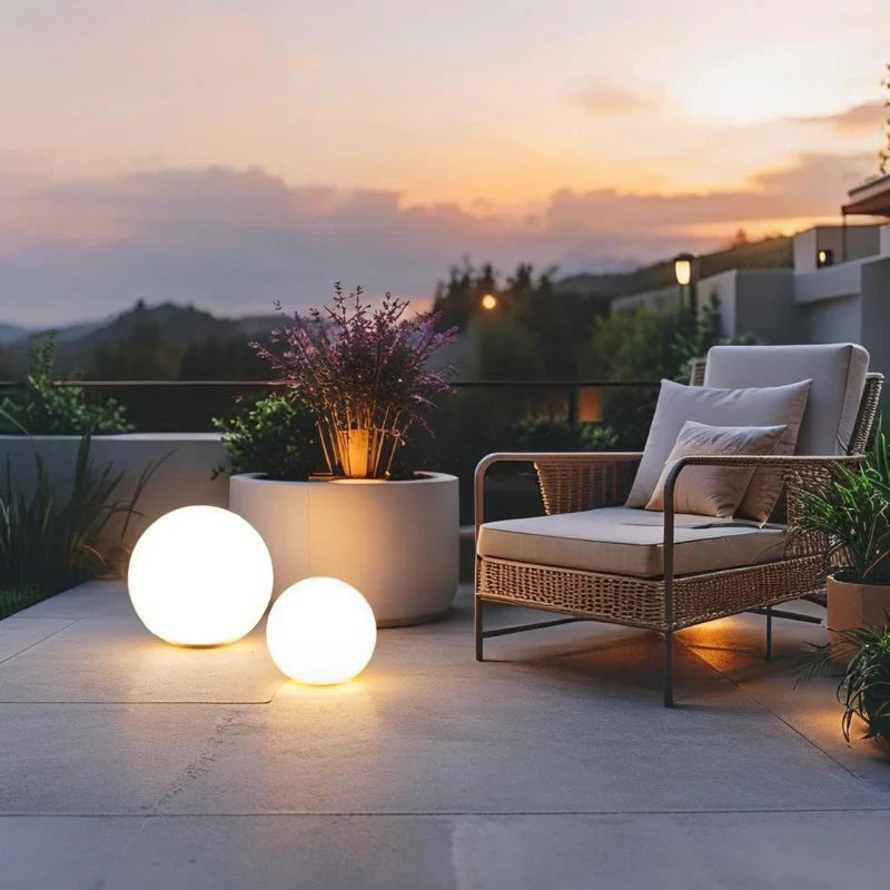 Outdoor Sphere Light Solar Color Changing Garden Orb Remote Control - Image 3