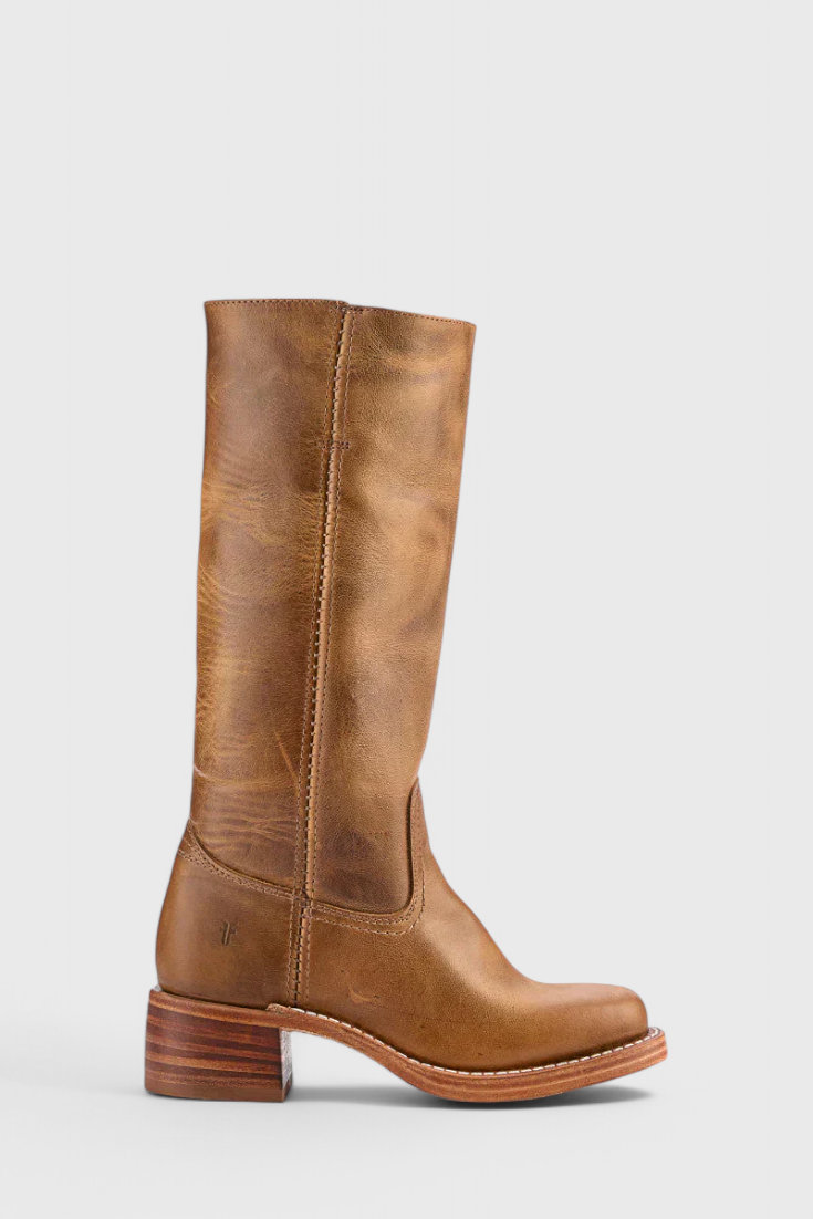 Elegant Water-resistant Leather Knee-High Boots for Women