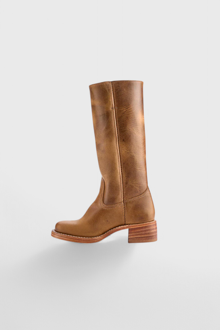 Elegant Water-resistant Leather Knee-High Boots for Women