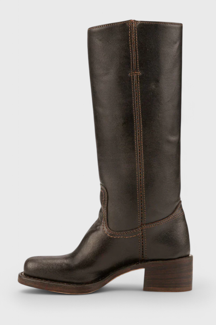 Elegant Water-resistant Leather Knee-High Boots for Women
