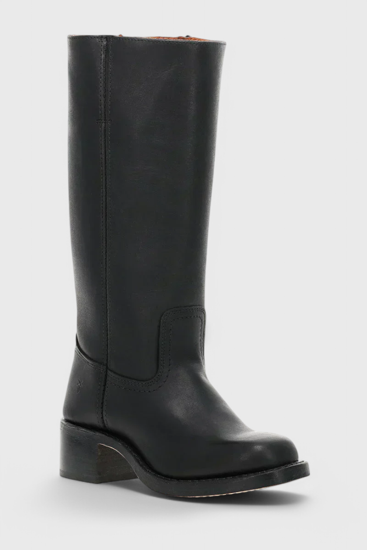 Elegant Water-resistant Leather Knee-High Boots for Women