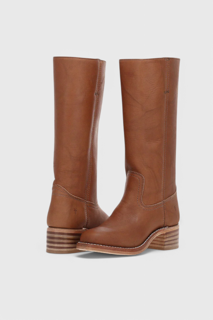 Elegant Water-resistant Leather Knee-High Boots for Women