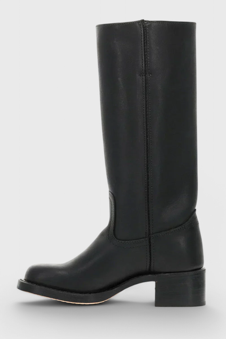 Elegant Water-resistant Leather Knee-High Boots for Women