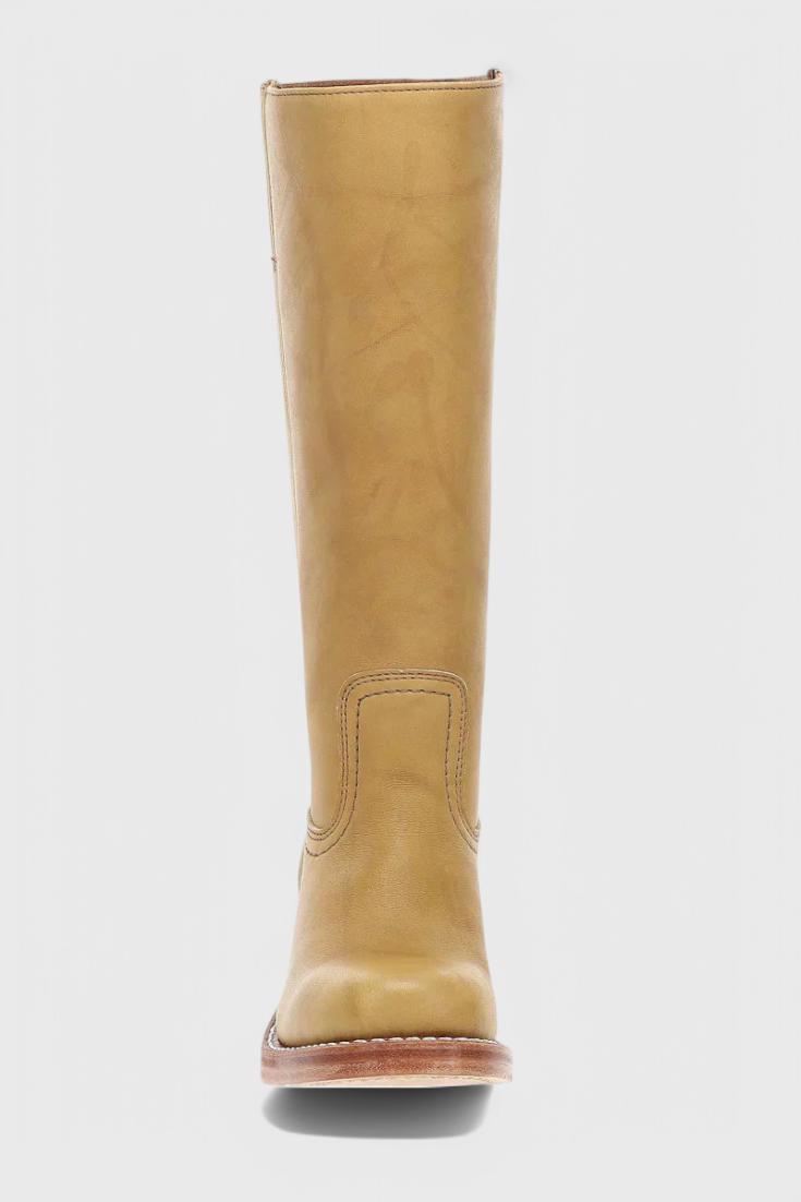 Elegant Water-resistant Leather Knee-High Boots for Women