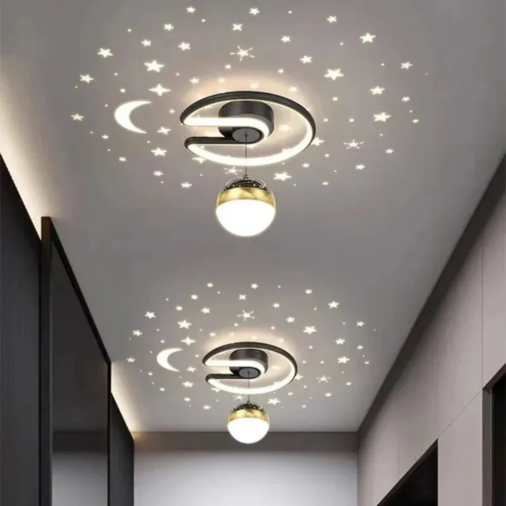 Modern Energy Saving LED Ceiling Light with Dimmable Starry Sky Effect