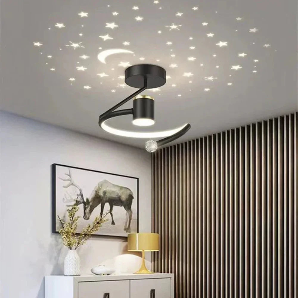 Modern Energy Saving LED Ceiling Light with Dimmable Starry Sky Effect