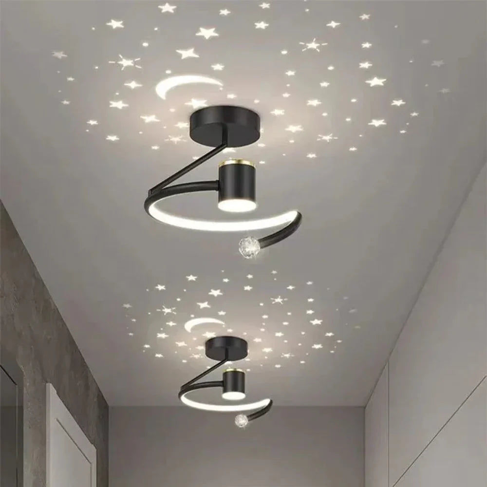 Modern Energy Saving LED Ceiling Light with Dimmable Starry Sky Effect