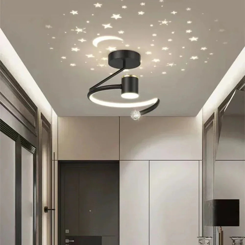 Modern Energy Saving LED Ceiling Light with Dimmable Starry Sky Effect