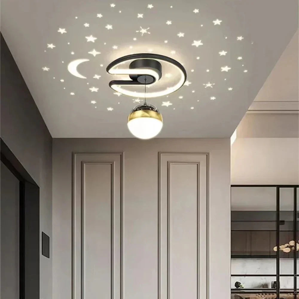 Modern Energy Saving LED Ceiling Light with Dimmable Starry Sky Effect