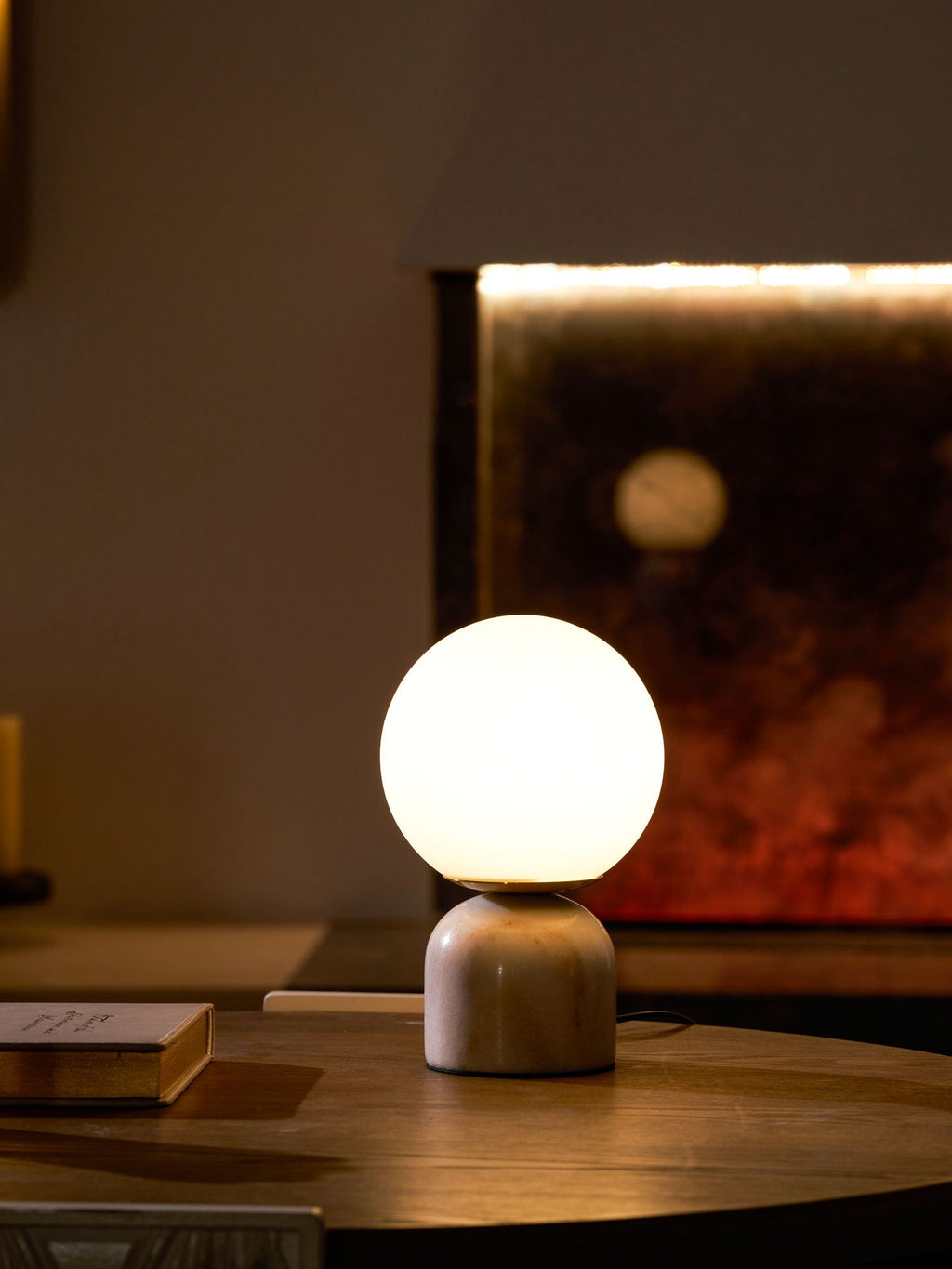 Marble Table Lamp Modern Globe Bedside Minimalist Bedroom - Image 46