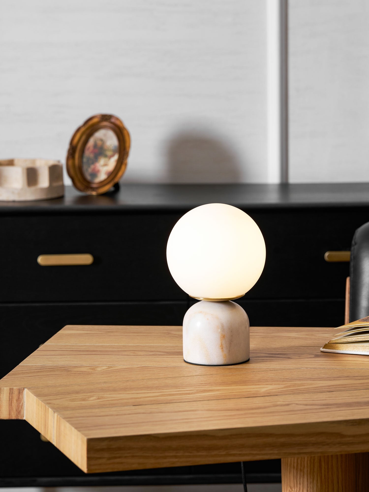 Marble Table Lamp Modern Globe Bedside Minimalist Bedroom - Image 51