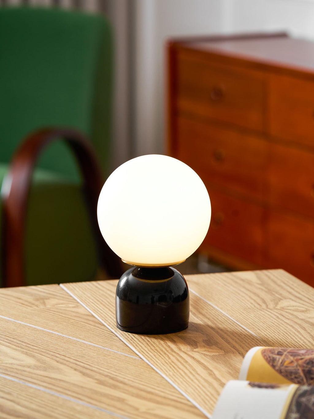 Marble Table Lamp Modern Globe Bedside Minimalist Bedroom - Image 32
