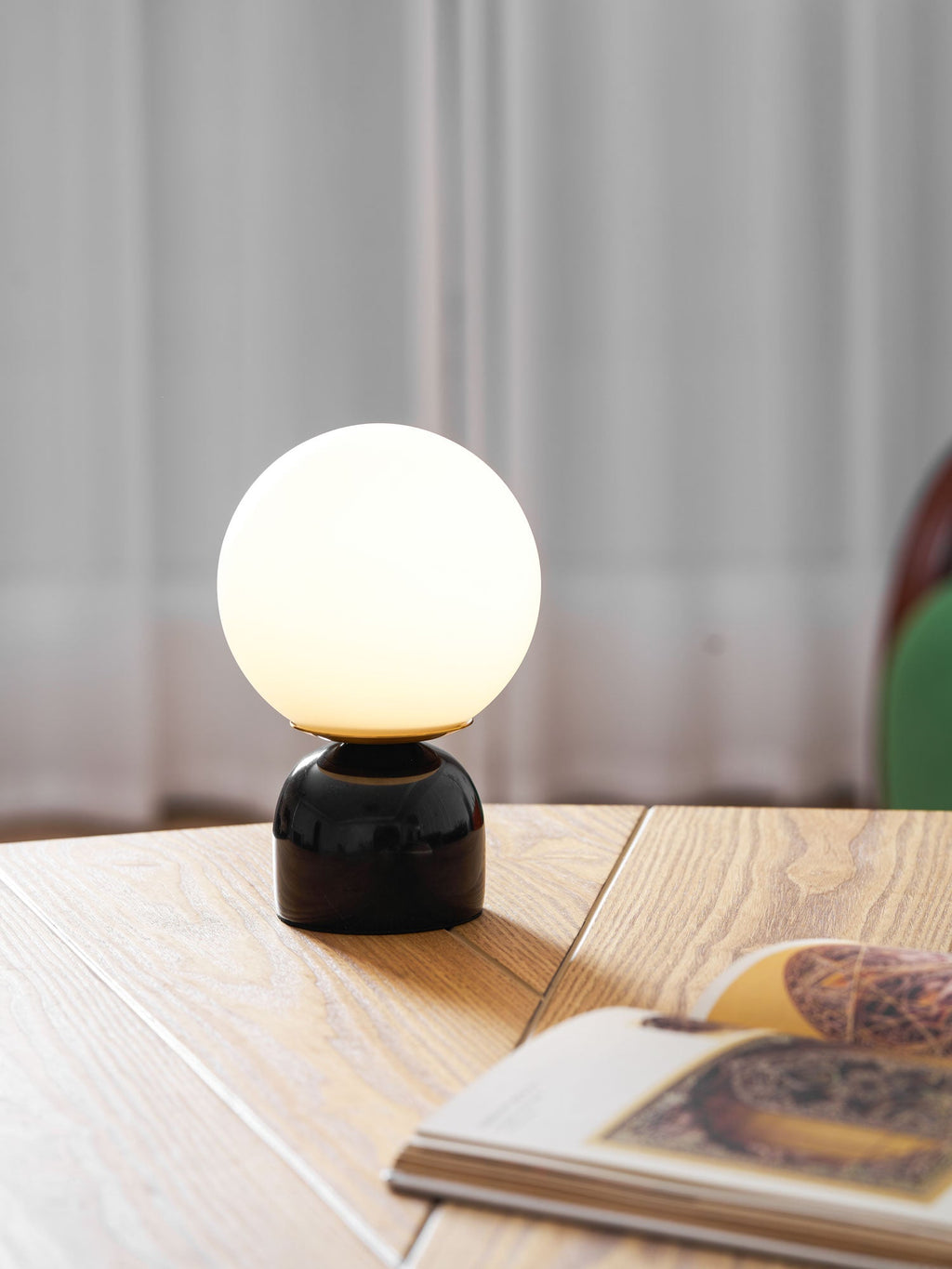 Marble Table Lamp Modern Globe Bedside Minimalist Bedroom - Image 36