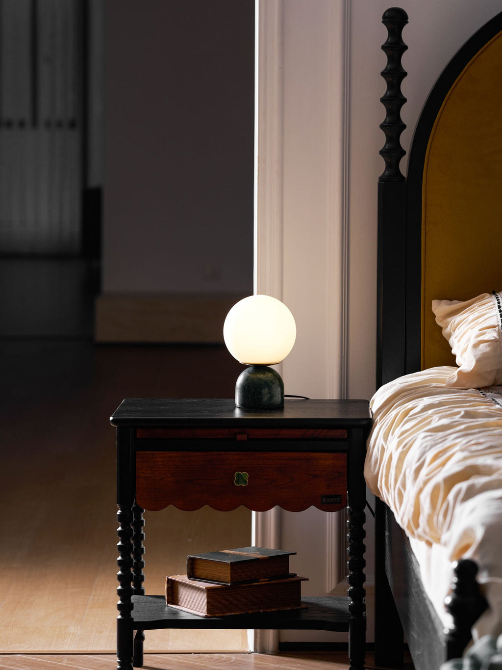 Marble Table Lamp Modern Globe Bedside Minimalist Bedroom - Image 27