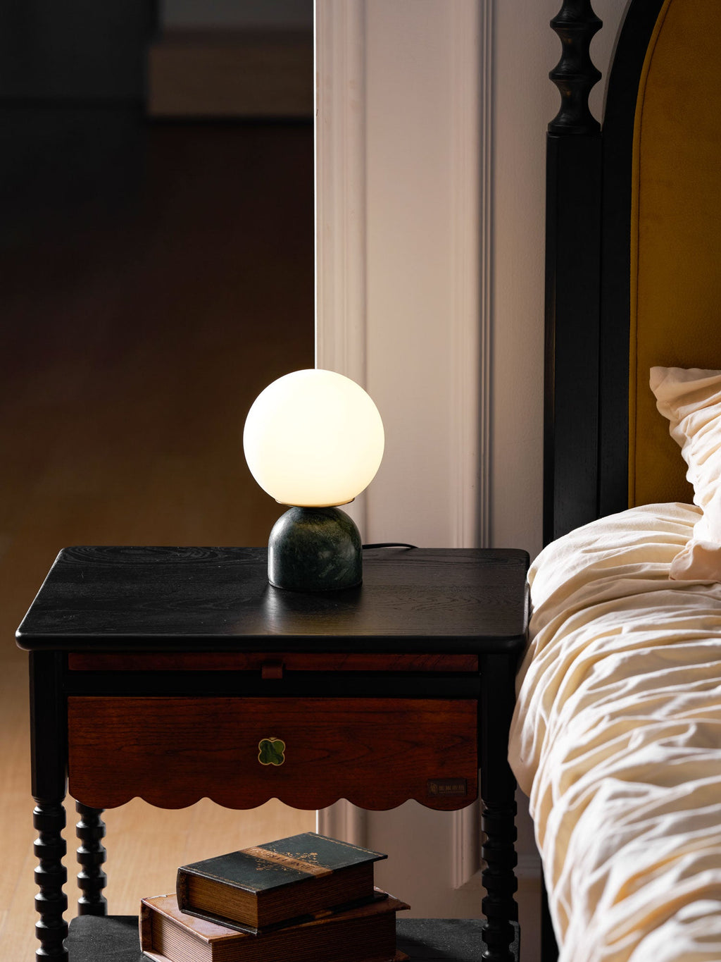 Marble Table Lamp Modern Globe Bedside Minimalist Bedroom - Image 28