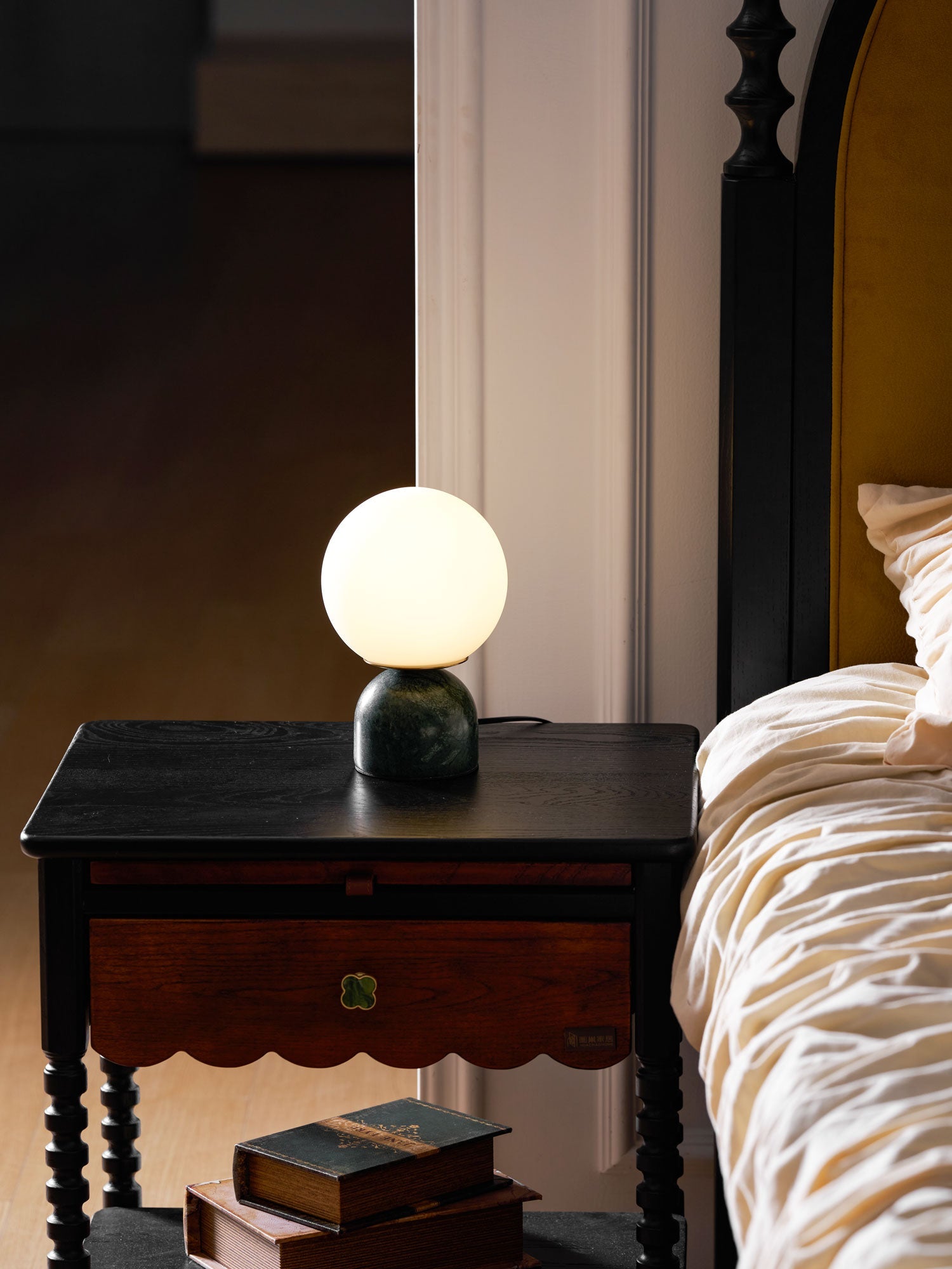 Marble Table Lamp Modern Globe Bedside Minimalist Bedroom - Image 28