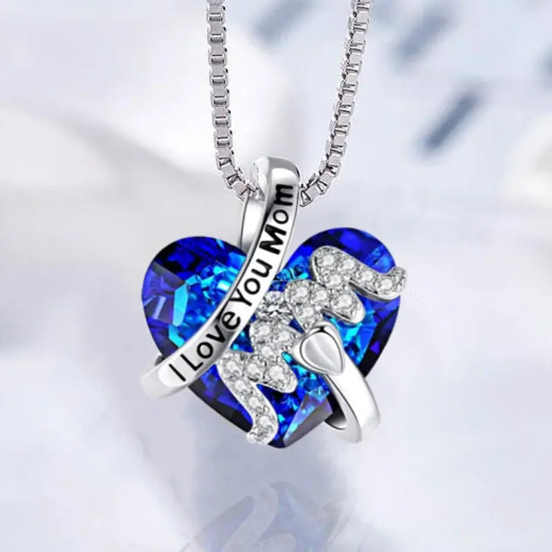 Skorter | "Mom" Crystal Heart Pendant - Image 2