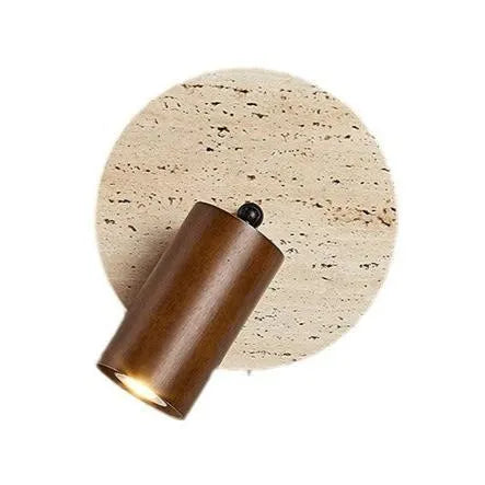 Modern Travertine Wood Wall Sconce Adjustable - Image 17