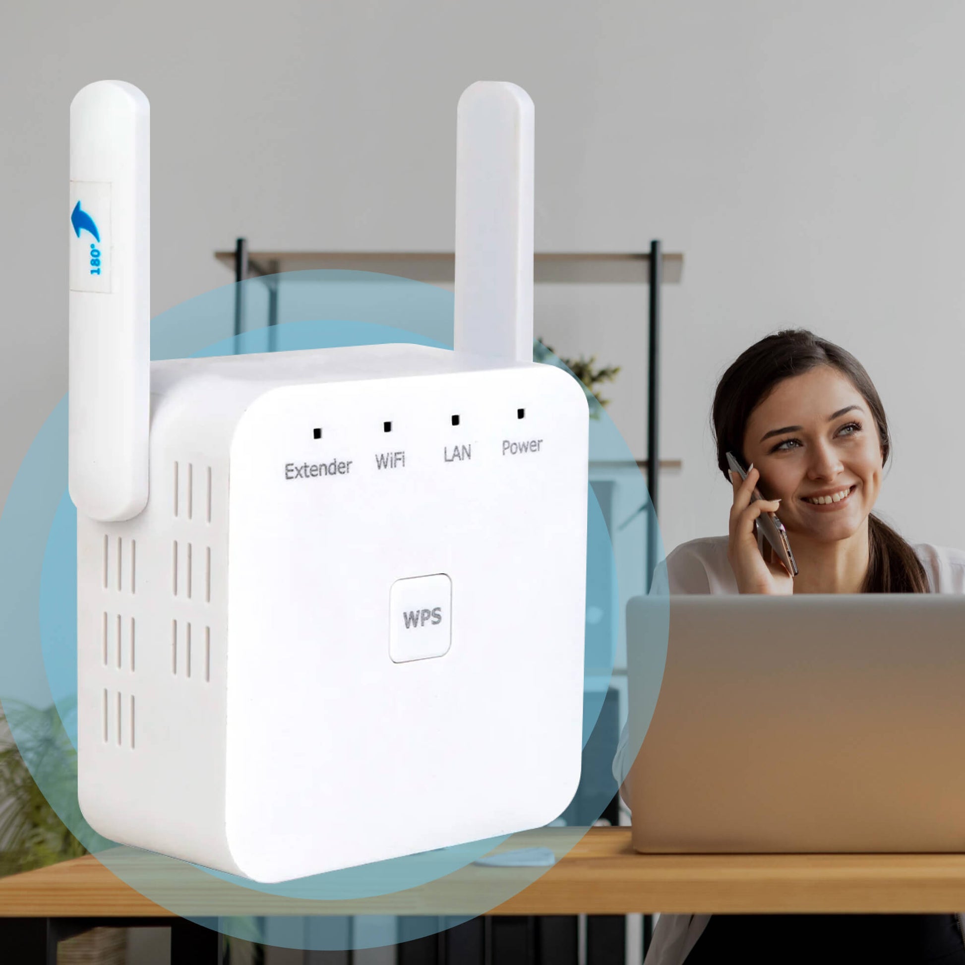 Universal Home WiFi Booster with Wide Coverage
