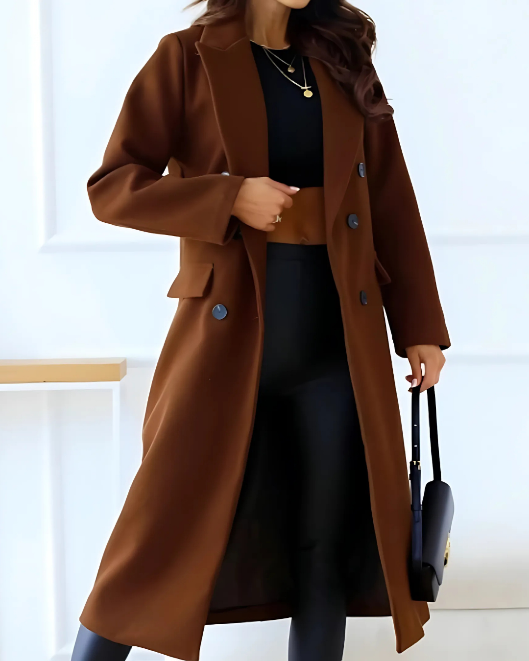 Women's Long Mid-Calf Length Winter Overcoat