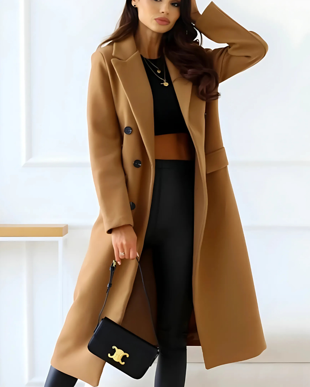 Women's Long Mid-Calf Length Winter Overcoat