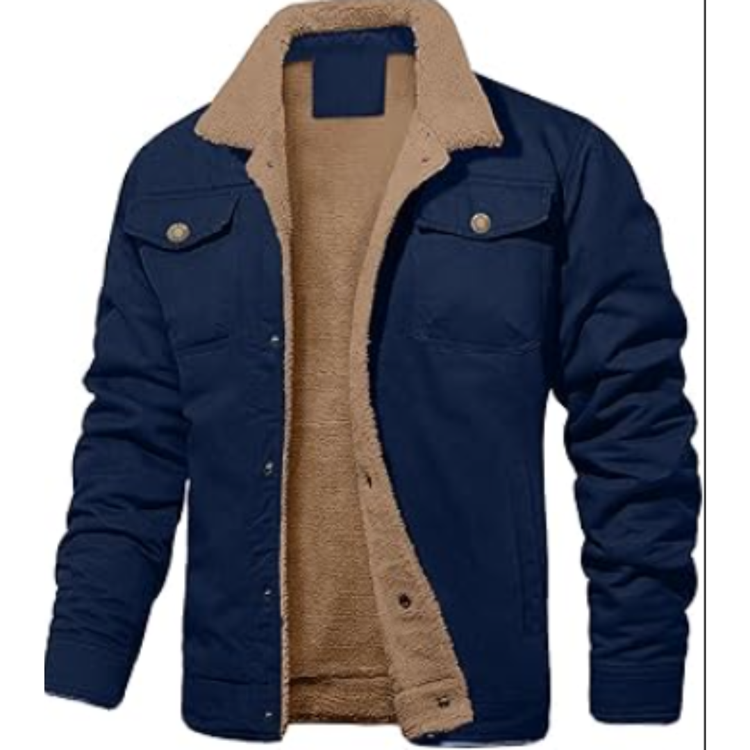 Men’s Classic Teddy Fleece Lined Winter Jacket