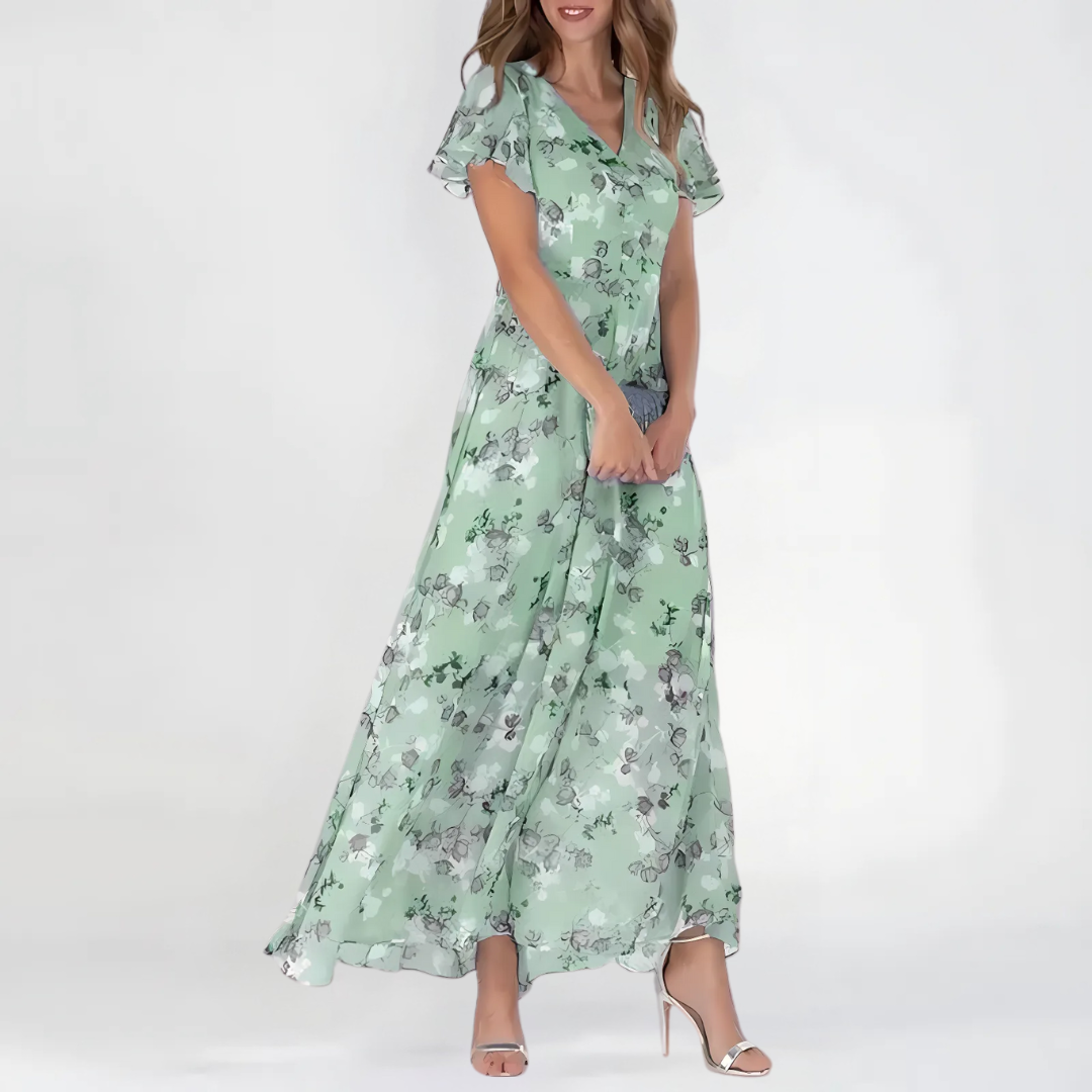 Stunning Tummy-Flattering Floral Summer Dress for Women