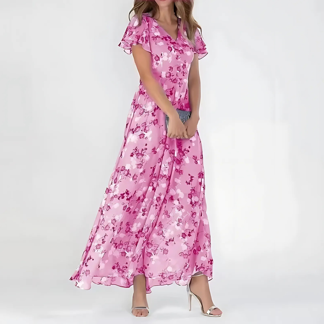 Stunning Tummy-Flattering Floral Summer Dress for Women