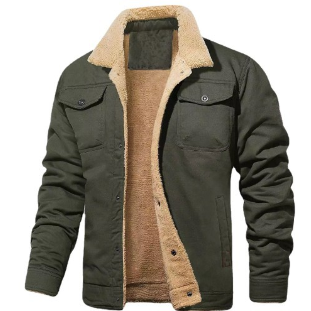 Men’s Classic Teddy Fleece Lined Winter Jacket