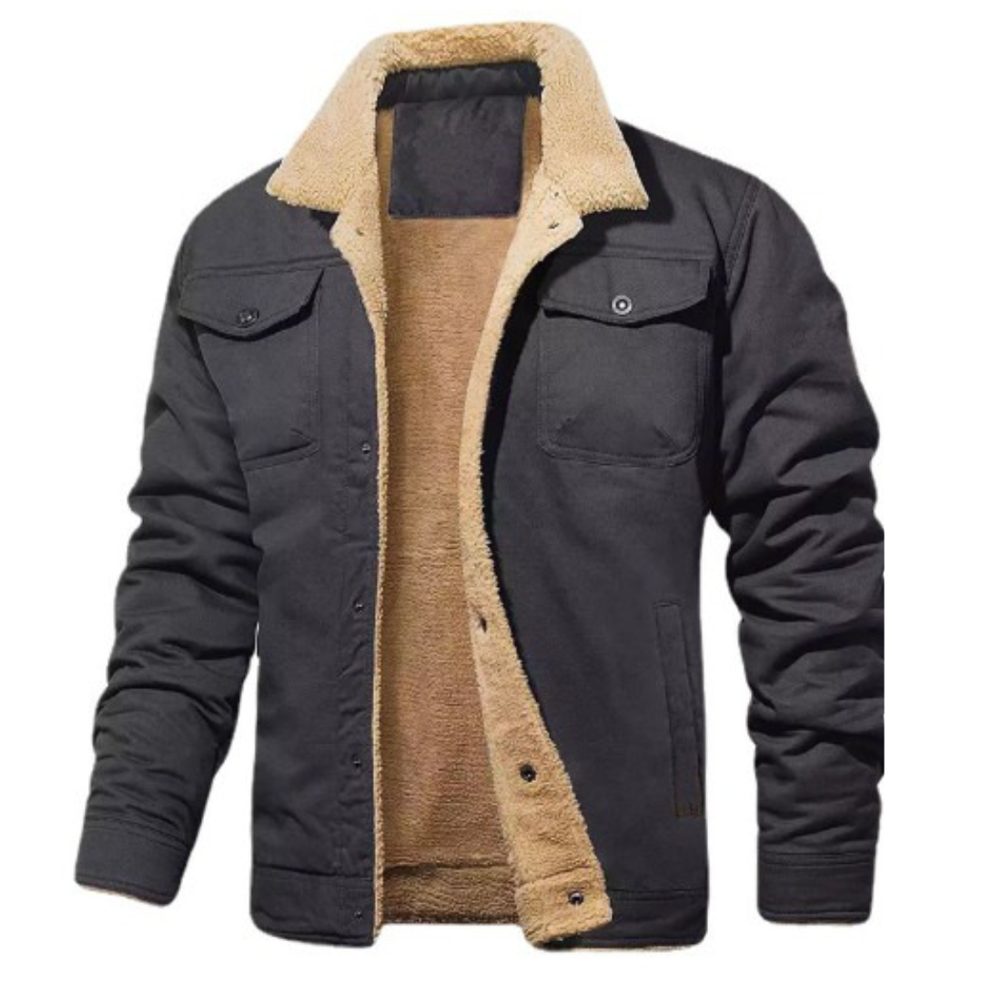 Men’s Classic Teddy Fleece Lined Winter Jacket
