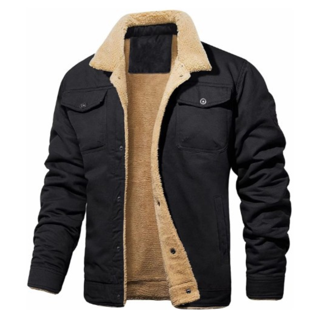 Men’s Classic Teddy Fleece Lined Winter Jacket