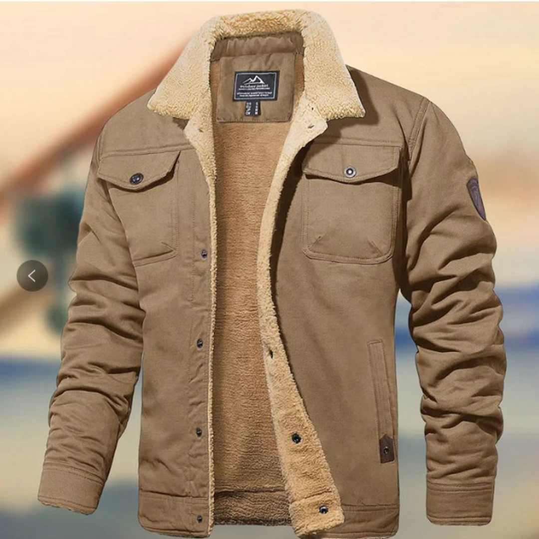 Men’s Classic Teddy Fleece Lined Winter Jacket