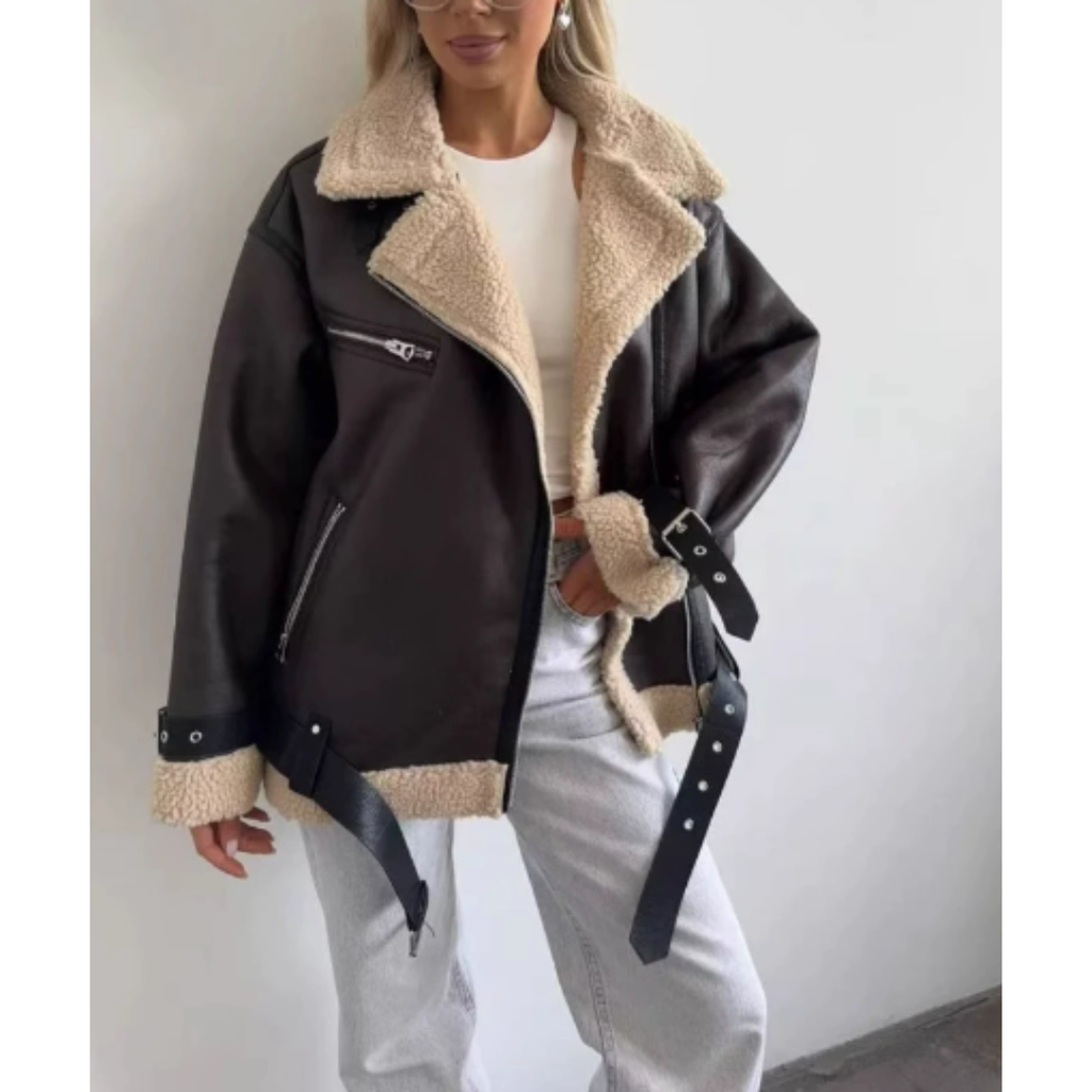Sophisticated Timeless Aviator Thermal Insulated Jacket for Women