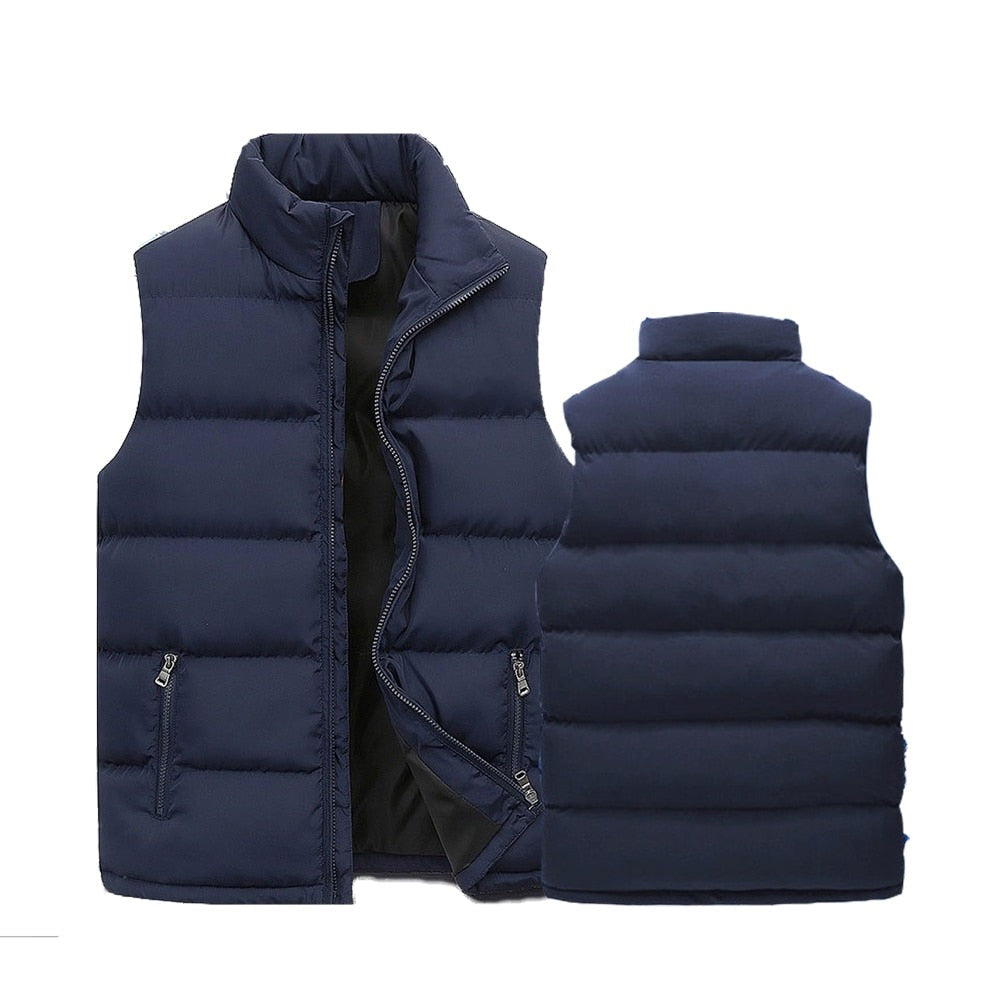 Men's Stylish Practical Quilted Bodywarmer Vest with Zippered Pockets