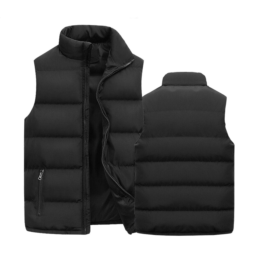 Men's Stylish Practical Quilted Bodywarmer Vest with Zippered Pockets