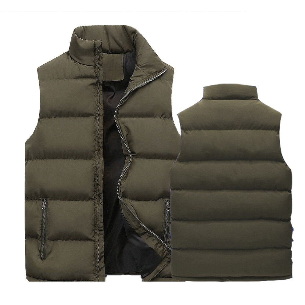 Men's Stylish Practical Quilted Bodywarmer Vest with Zippered Pockets