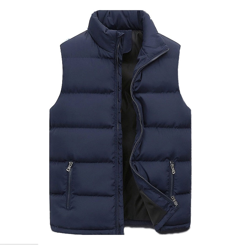 Men's Stylish Practical Quilted Bodywarmer Vest with Zippered Pockets