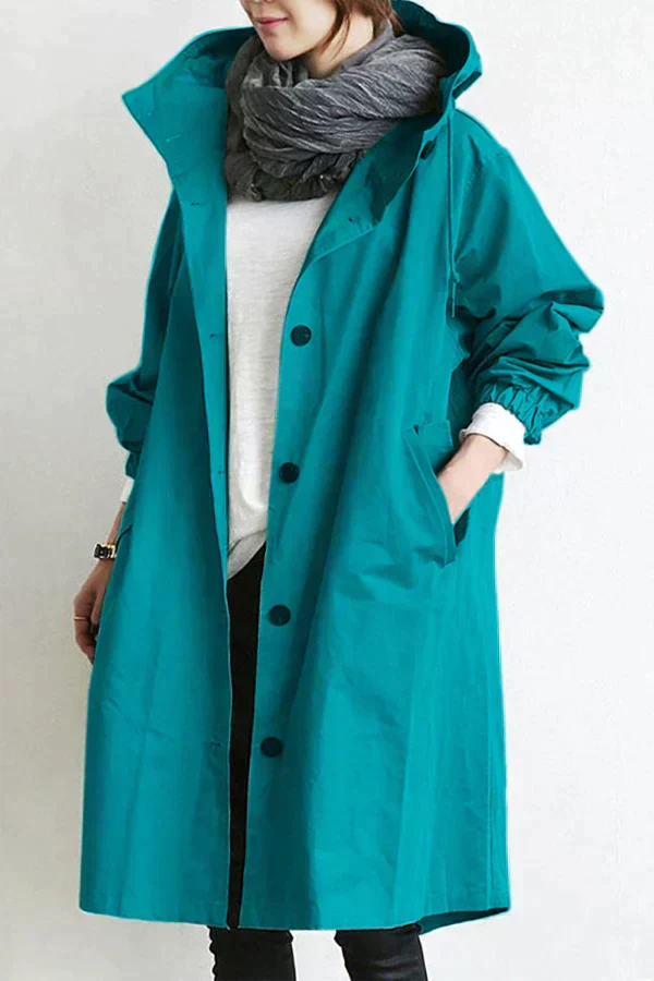 Women's Oversized Functional Waterproof Hood Raincoat
