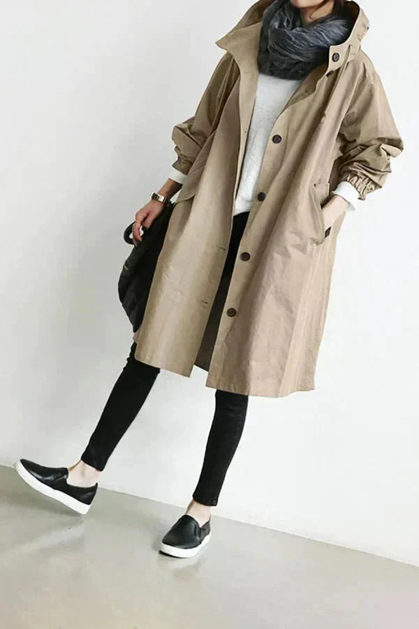 Women's Oversized Functional Waterproof Hood Raincoat