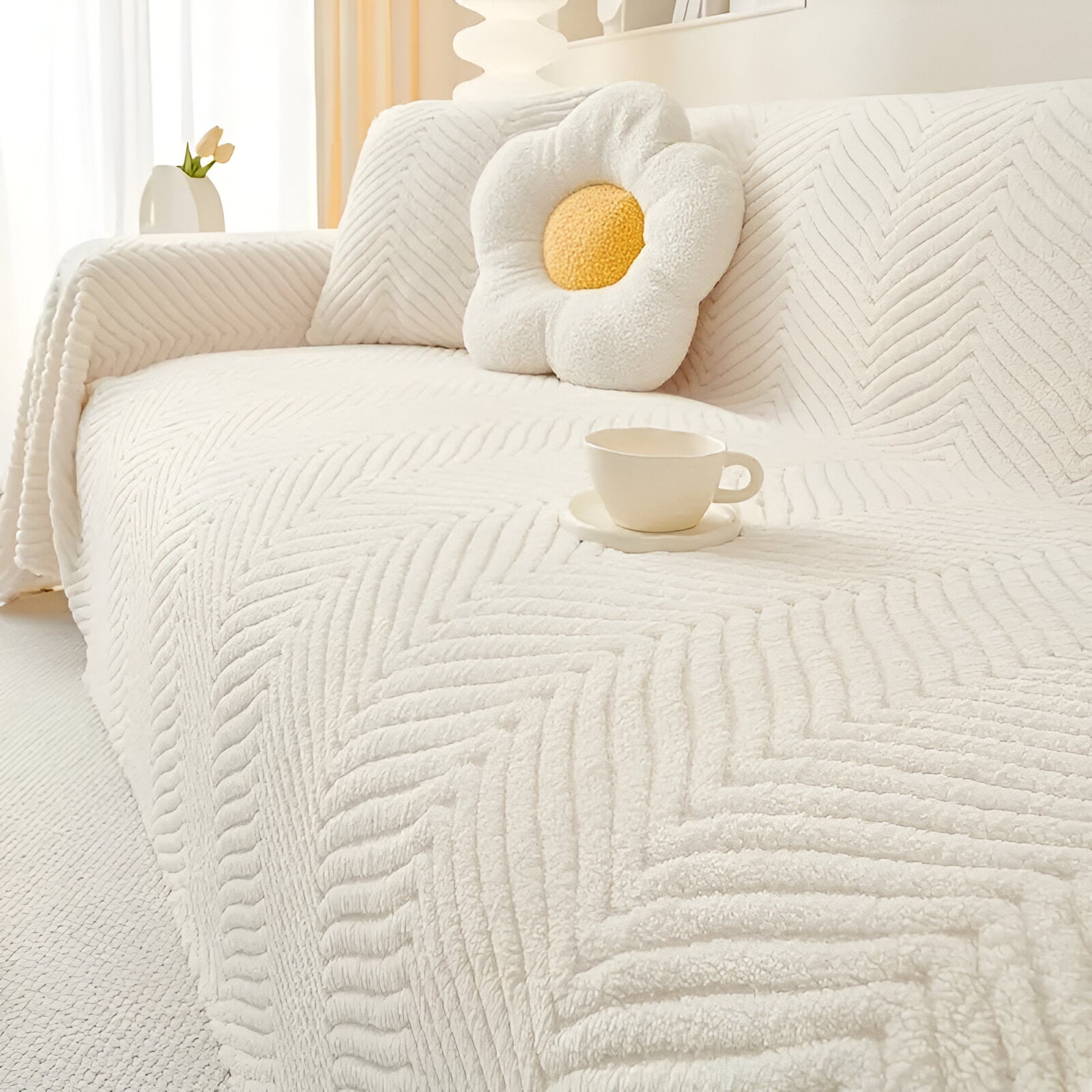Versatile Geometric  Flexible Protective Cover for Bed and Sofas