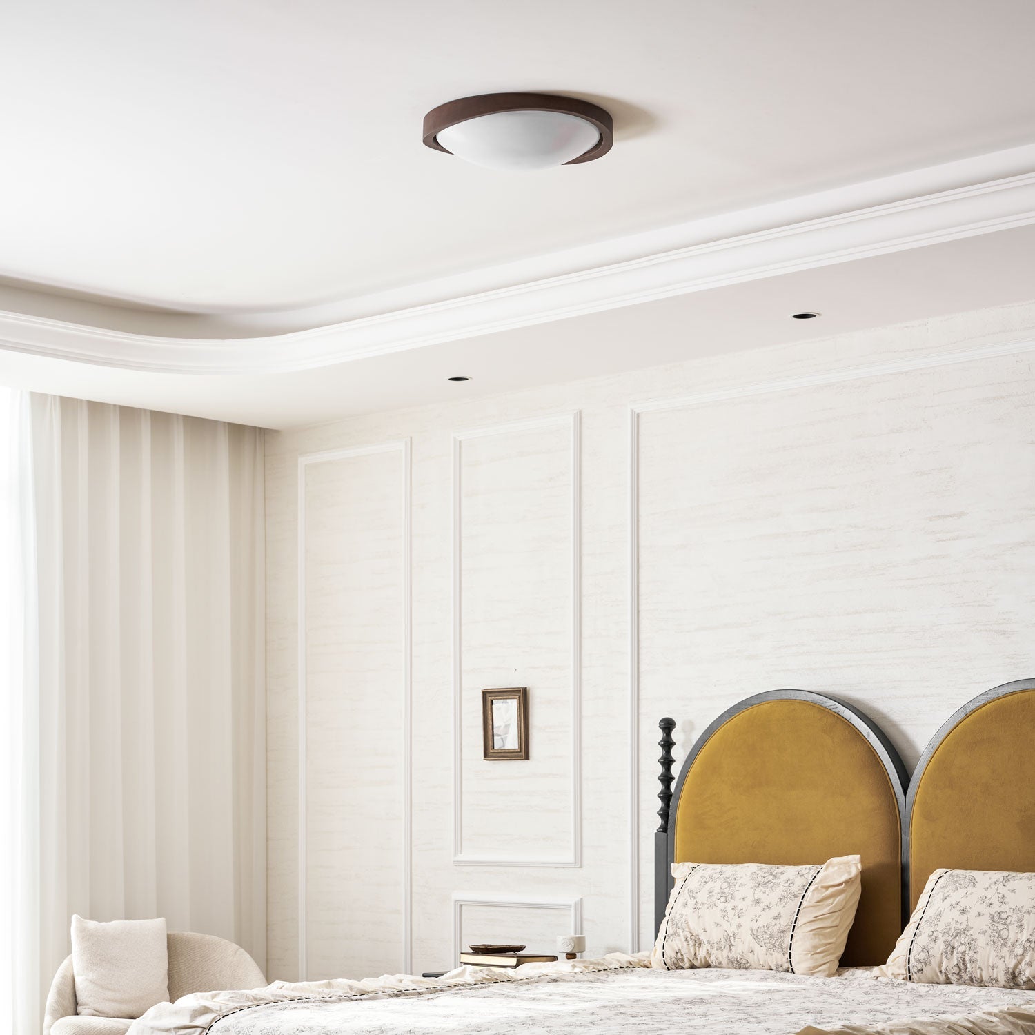 Walnut Curved Edge Ceiling Light - Image 24