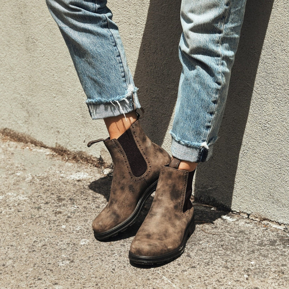 Women's Chelsea Boots Waterproof Leather Slip On Ankle Booties - Image 7