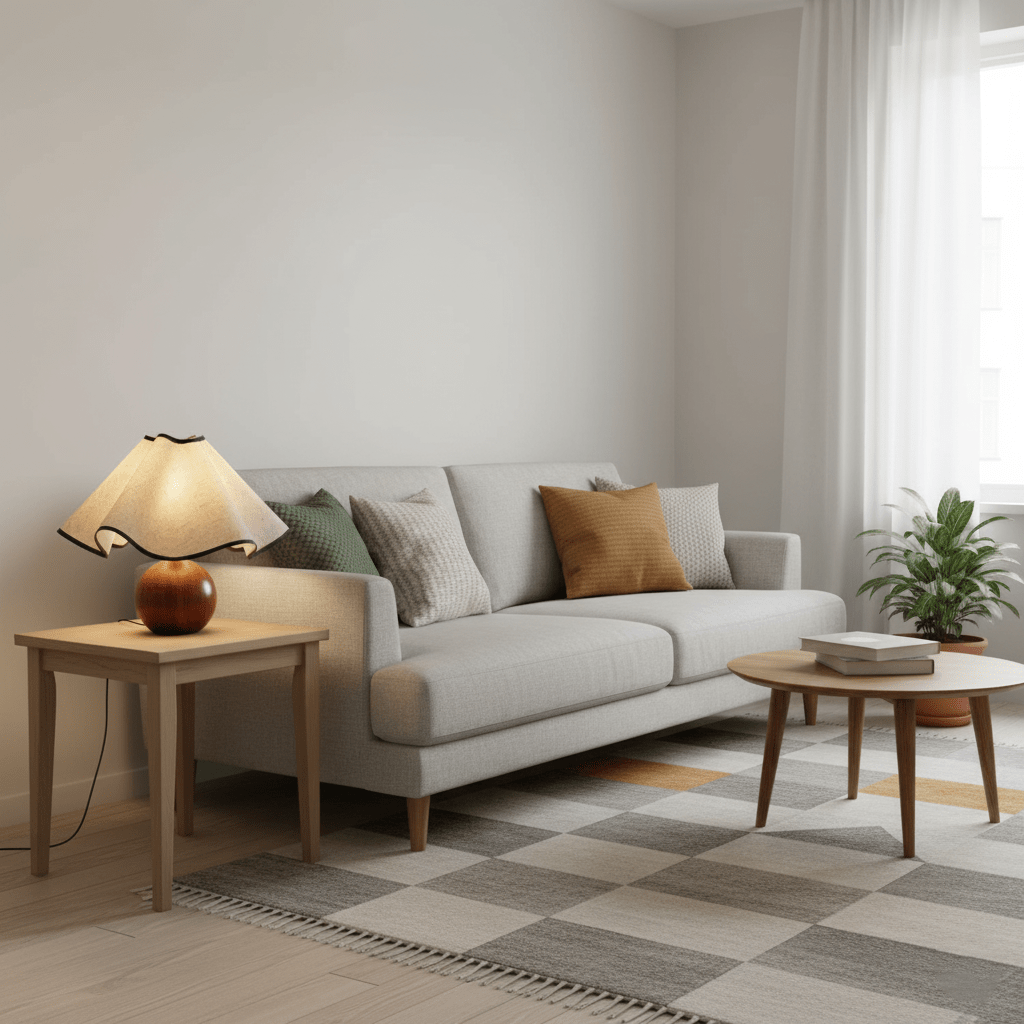 Modern Table Lamp Wood Base Linen Shade Bedside Decor - Image 40