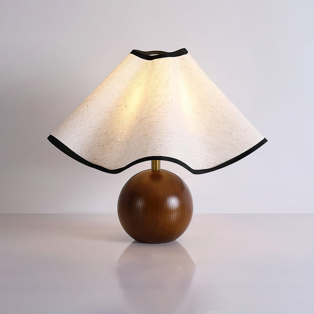 Modern Table Lamp Wood Base Linen Shade Bedside Decor - Image 31