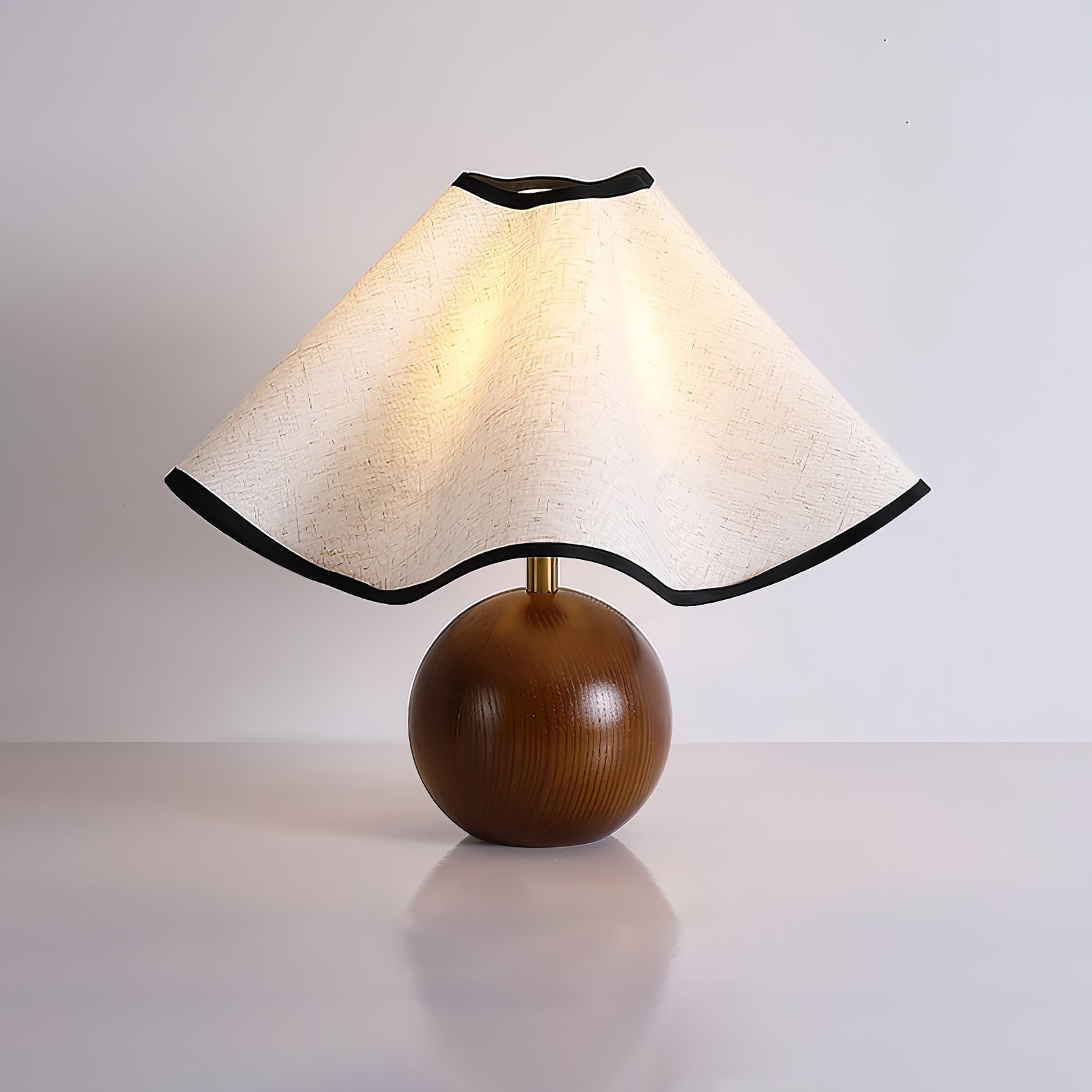 Modern Table Lamp Wood Base Linen Shade Bedside Decor - Image 31