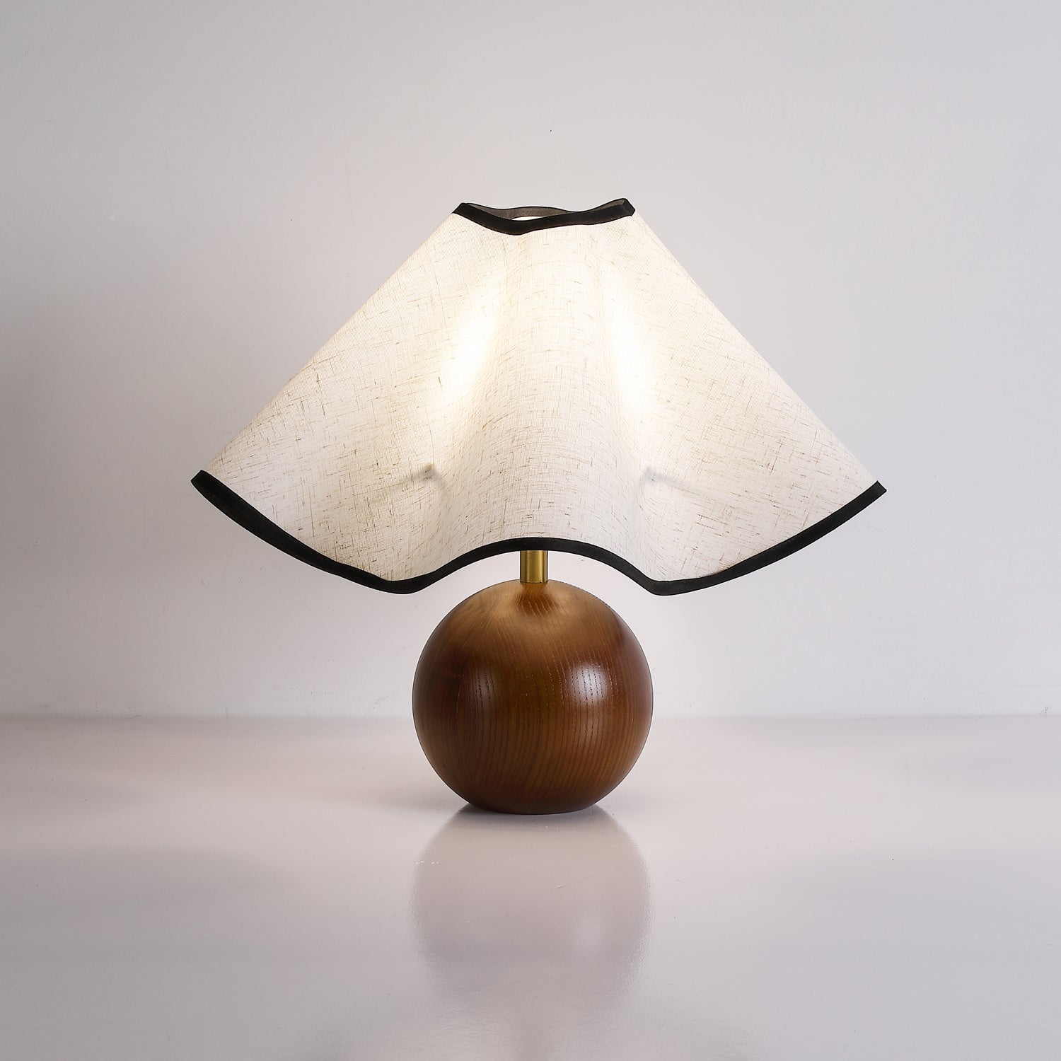 Modern Table Lamp Wood Base Linen Shade Bedside Decor - Image 19