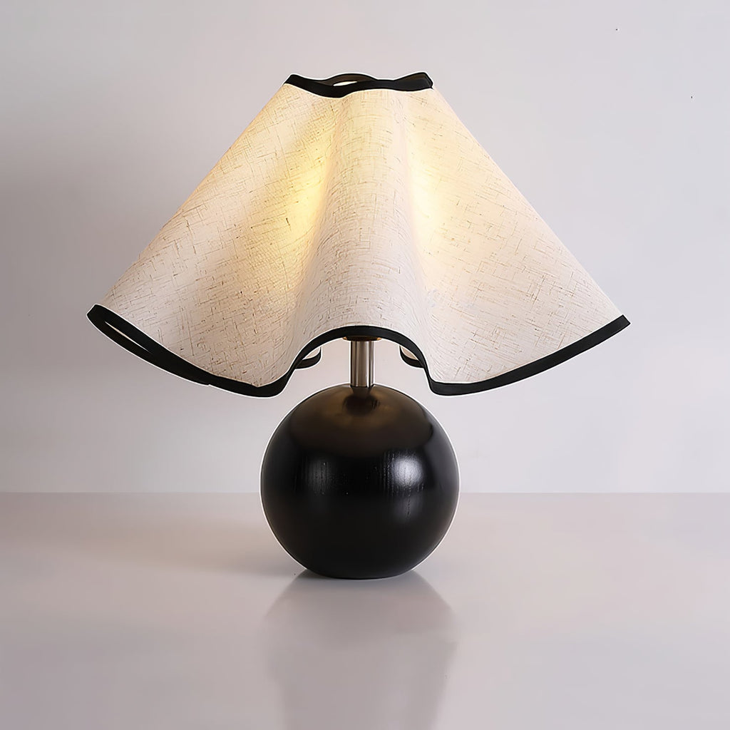 Modern Table Lamp Wood Base Linen Shade Bedside Decor - Image 33