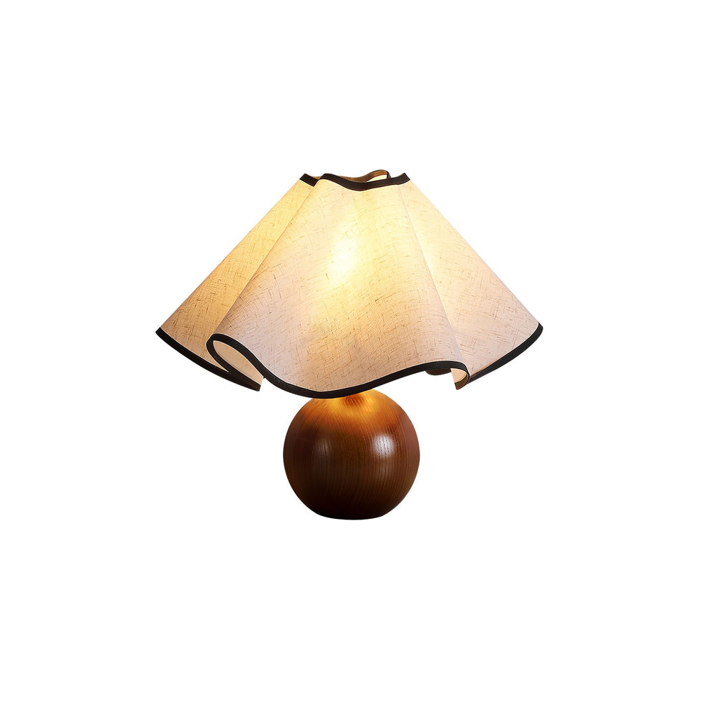 Modern Table Lamp Wood Base Linen Shade Bedside Decor - Image 35